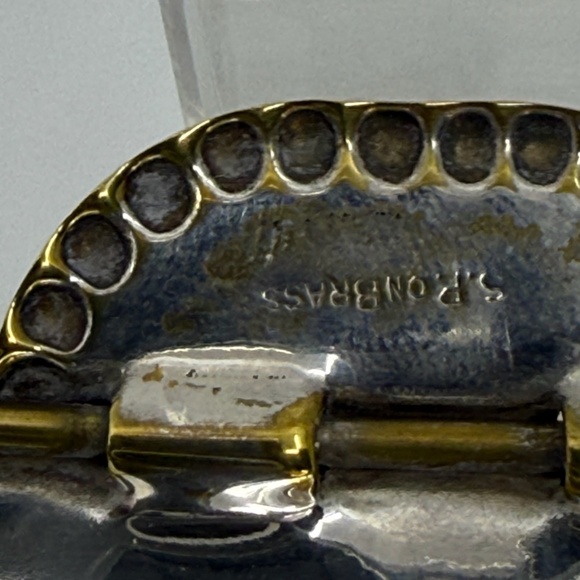 VINTAGE E & JL (E&J LEEK) SILVER PLATE CLAM SHELL BUTTER DISH W/ FROSTED GLASS - Picture 6 of 16